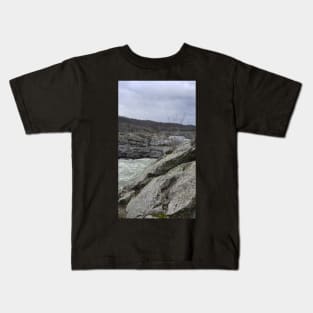 Rocky Winter at Great Falls Kids T-Shirt